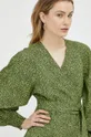 zöld Gestuz pamut ruha Calliope