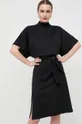 Хлопковое платье Karl Lagerfeld чёрный