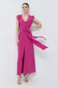 Шовкова сукня Patrizia Pepe рожевий