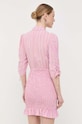 Odzież Patrizia Pepe sukienka z domieszką jedwabiu 2A2541.A261 różowy