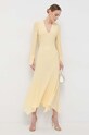Patrizia Pepe sukienka jedwabna 2A2562.A156 żółty SS23