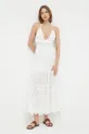 Βαμβακερό φόρεμα Patrizia Pepe λευκό