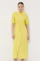 żółty Patrizia Pepe sukienka bawełniana Damski