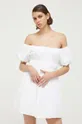 bijela Pamučna haljina Hollister Co. Ženski
