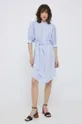 Льняное платье Polo Ralph Lauren голубой