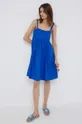 Dievčenské bavlnené šaty Artigli modrá