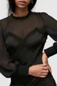 Φόρεμα από συνδιασμό μεταξιού AllSaints μαύρο