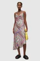πολύχρωμο Φόρεμα από συνδιασμό μεταξιού AllSaints Γυναικεία