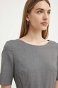 BOSS rochie din lana gri 50490041