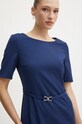 BOSS rochie din lana albastru 50490041