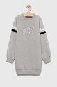 Dievčenské bavlnené šaty Tommy Hilfiger bavlna sivá KG0KG07008.PPYX