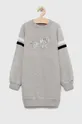 серый Хлопковое детское платье Tommy Hilfiger Для девочек