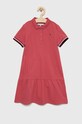 Παιδικό φόρεμα Tommy Hilfiger κοντό ροζ KG0KG07011.PPYX