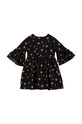 Mini Rodini rochie din bumbac pentru copii mini negru 2315010499