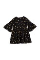 Dětské bavlněné šaty Mini Rodini 2315010499 černá SS23