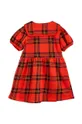 Παιδικό βαμβακερό φόρεμα Mini Rodini κόκκινο