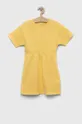 żółty Pepe Jeans sukienka bawełniana dziecięca PJL GJ Non-denim Dziewczęcy