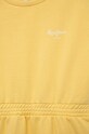 Fete Pepe Jeans rochie din bumbac pentru copii PJL GJ Non-denim PG951598 galben