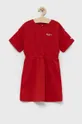 κόκκινο Παιδικό βαμβακερό φόρεμα Pepe Jeans PJL GJ Non-denim Για κορίτσια