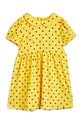 Детска рокля Mini Rodini точки жълт 2325010823