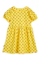 Otroška obleka Mini Rodini rumena