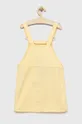 Παιδικό φόρεμα τζιν Guess κίτρινο