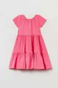 Παιδικό βαμβακερό φόρεμα OVS ροζ