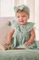 Детское хлопковое платье Mayoral Newborn бирюзовый