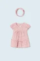 roza Otroška bombažna obleka Mayoral Newborn Dekliški