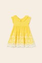 Dětské šaty s příměsí lnu Mayoral 1955.4C.BABY žlutá SS23
