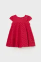 czerwony Mayoral sukienka bawełniana niemowlęca Dziewczęcy