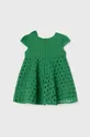 Otroška bombažna obleka Mayoral zelena