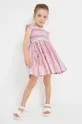розовый Детское платье с примесью льна Mayoral Для девочек