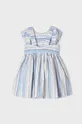 Φόρεμα με μείγμα από λινό για παιδιά Mayoral μπλε