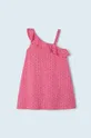 Παιδικό βαμβακερό φόρεμα Mayoral ροζ