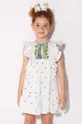 белый Хлопковое детское платье Mayoral Для девочек