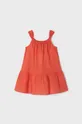 Otroška bombažna obleka Mayoral oranžna