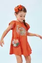 pomarańczowy Mayoral sukienka dziecięca z torebką Dziewczęcy