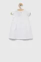 Παιδικό βαμβακερό φόρεμα United Colors of Benetton λευκό