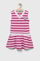 розовый Хлопковое детское платье United Colors of Benetton Для девочек