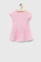 różowy United Colors of Benetton sukienka bawełniana niemowlęca Dziewczęcy
