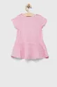 Pamučna haljina za bebe United Colors of Benetton roza
