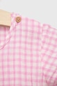 Fete United Colors of Benetton rochie din bumbac pentru bebeluși 4GDKAV008.W.SEASONAL roz