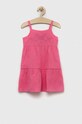 Otroška bombažna obleka United Colors of Benetton Mini roza 4JO1GV00V.P.SEASONAL