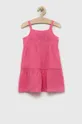 рожевий Дитяча бавовняна сукня United Colors of Benetton Для дівчаток