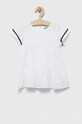 United Colors of Benetton sukienka dziecięca z elastanem biały 4O9TGV00P.P.SEASONAL