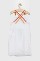 Otroška bombažna obleka Sisley bela
