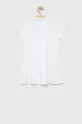 Dievčenské bavlnené šaty Tommy Hilfiger biela