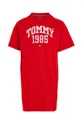 Dječja pamučna haljina Tommy Hilfiger crvena