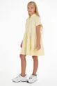 κίτρινο Παιδικό βαμβακερό φόρεμα Tommy Hilfiger Για κορίτσια